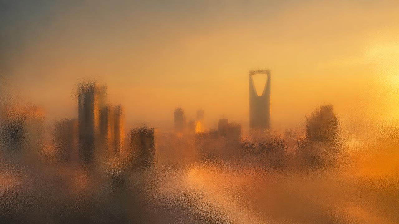أفق الرياض عند الغروب